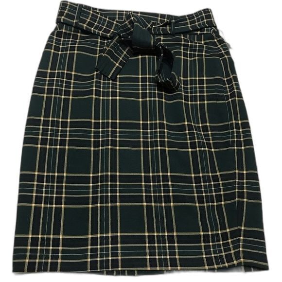Carolina Belle Dresses & Skirts - Carolina Belle Montreal green plaid skirt with belt size 6 cottagecore academia